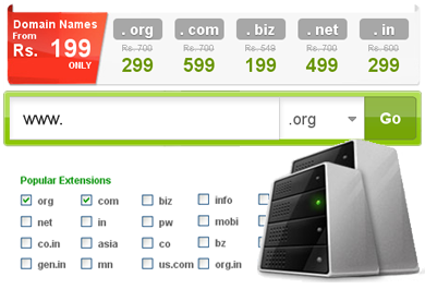 Domain registration and Web hosting